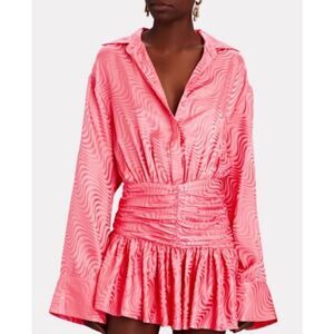 Ronny Kobo Brenda Floral Jacquard Mini Dress Pink Medium